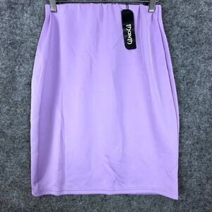 Thanth Pencil Skirt Women Large Purple Pull On Career Party Business Academia